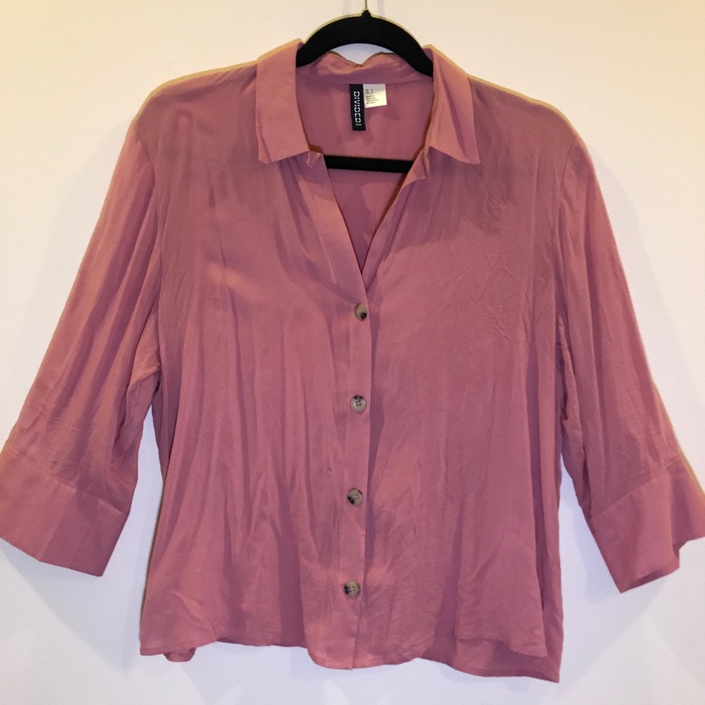 Button Up Blush Blouse